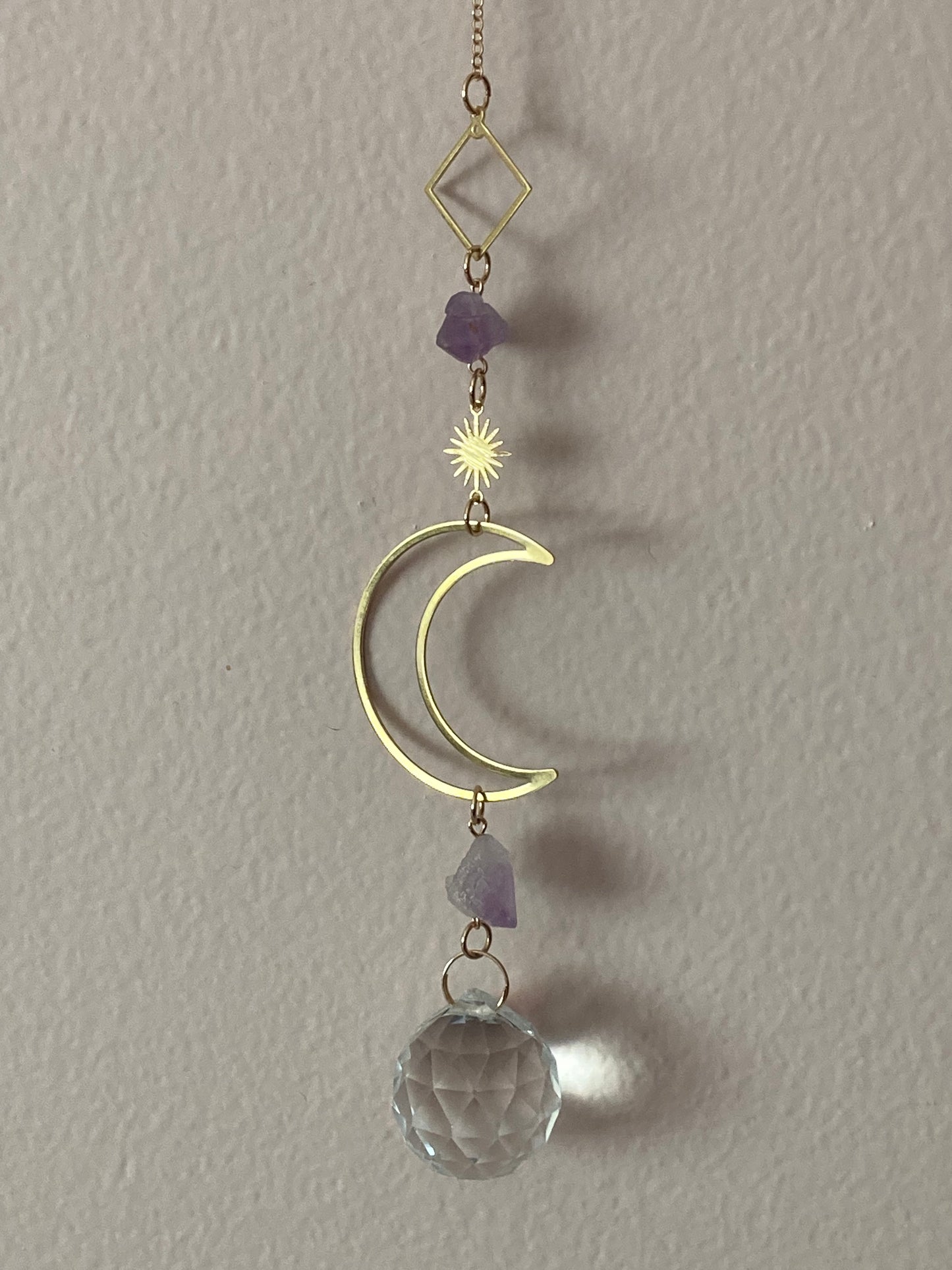 Moon and Amethyst Suncatcher