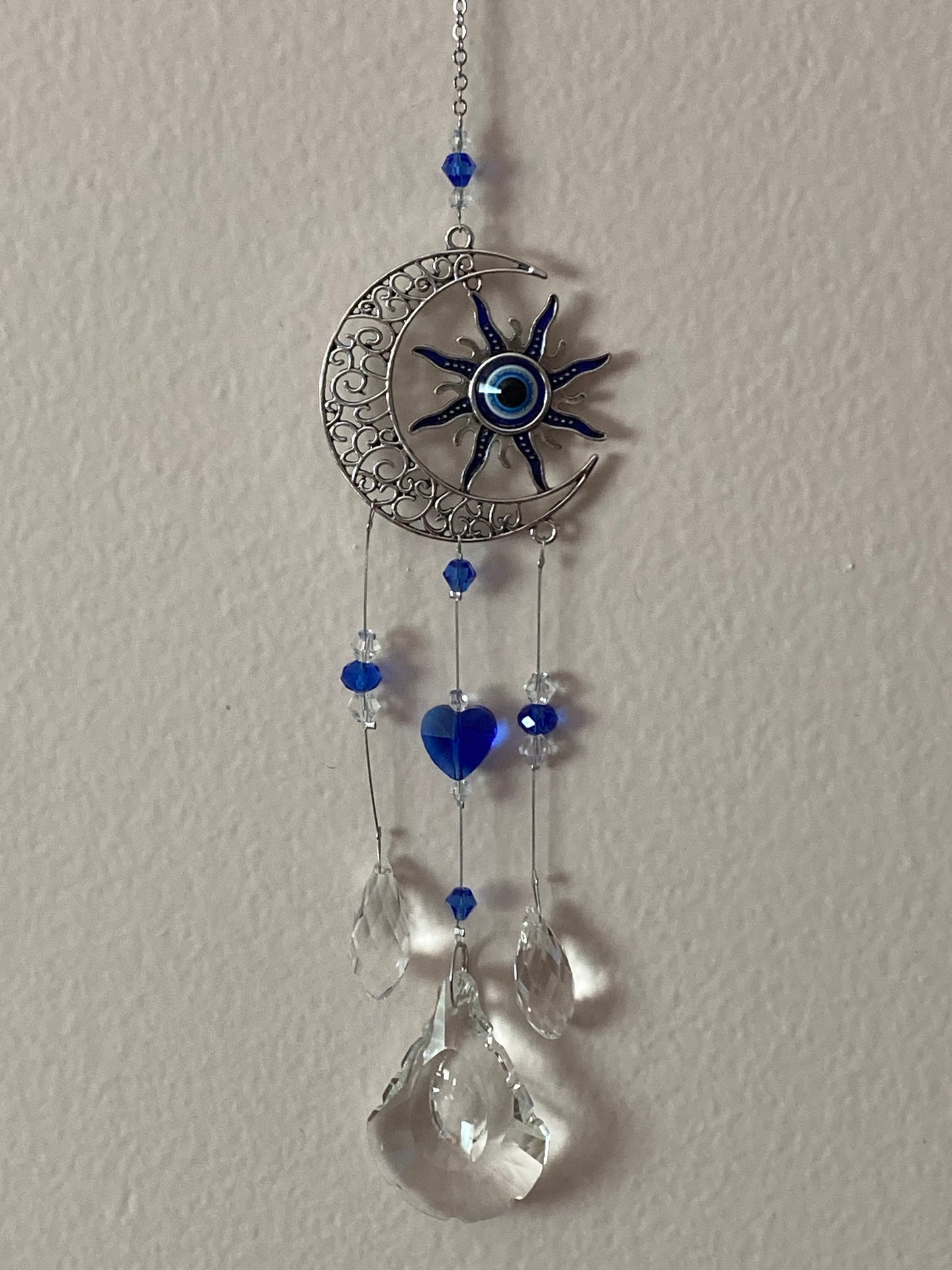 Moon and Evil Eye Suncatcher