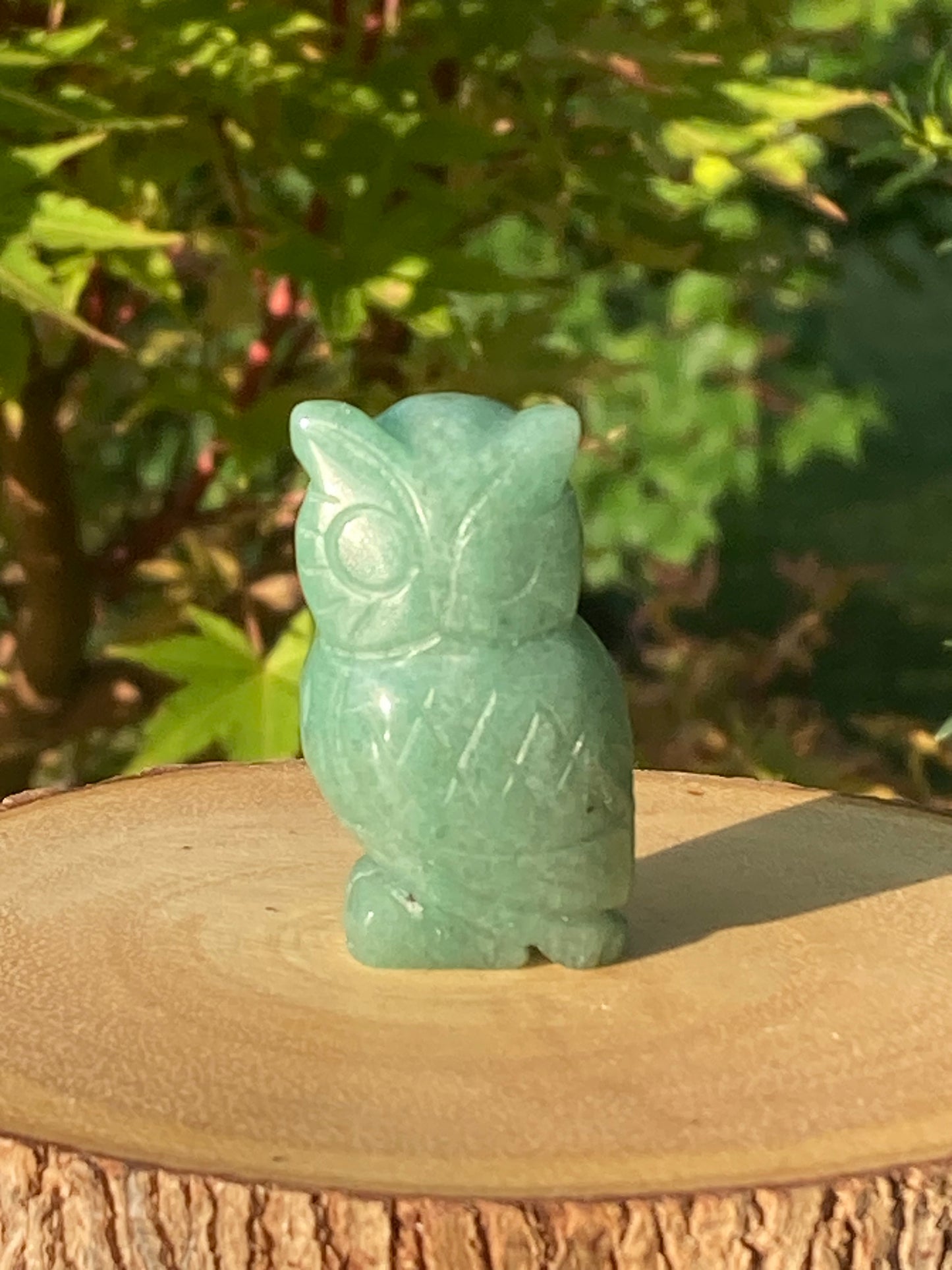 Green Aventurine Owl Carving